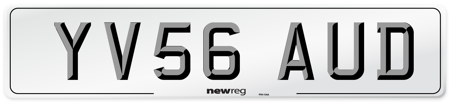 YV56 AUD Number Plate from New Reg